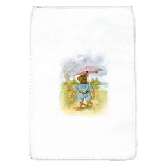 Vintage Drawing: Teddy Bear In The Rain Removable Flap Cover (large) by MotherGoose