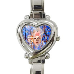 Magic Flower Heart Italian Charm Watch  by icarusismartdesigns