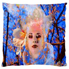 Magic Flower Large Cushion Case (single Sided)  by icarusismartdesigns