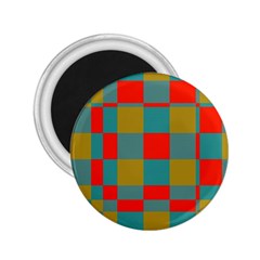 Squares In Retro Colors 2 25  Magnet