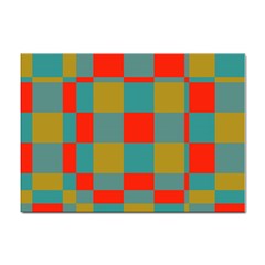 Squares In Retro Colors Sticker A4 (100 Pack) by LalyLauraFLM