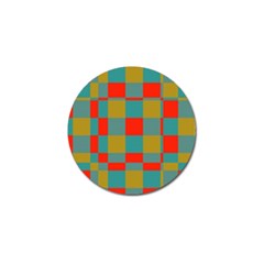 Squares In Retro Colors Golf Ball Marker (4 Pack) by LalyLauraFLM