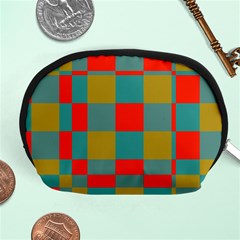 Squares In Retro Colors Accessory Pouch (medium)