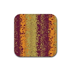 Scattered Pieces Rubber Coaster (square) by LalyLauraFLM