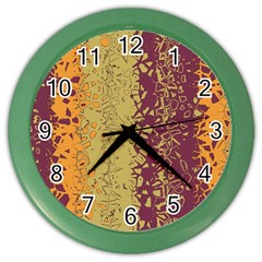 Scattered Pieces Color Wall Clock