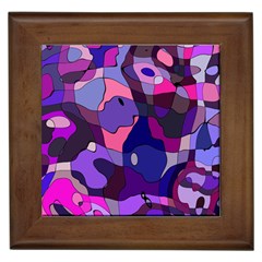 Blue Purple Chaos Framed Tile by LalyLauraFLM