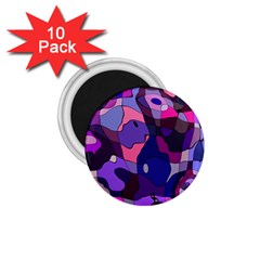 Blue Purple Chaos 1 75  Magnet (10 Pack)  by LalyLauraFLM