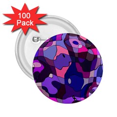 Blue Purple Chaos 2 25  Button (100 Pack)