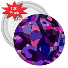 Blue Purple Chaos 3  Button (100 Pack)