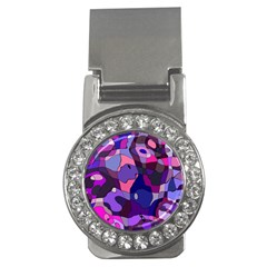 Blue Purple Chaos Money Clip (cz) by LalyLauraFLM