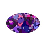 Blue purple chaos Sticker Oval (100 pack) Front