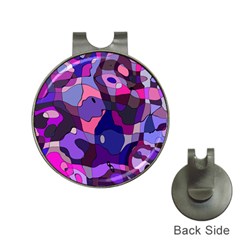 Blue Purple Chaos Golf Ball Marker Hat Clip by LalyLauraFLM