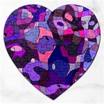 Blue purple chaos Jigsaw Puzzle (Heart) Front