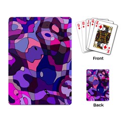 Blue Purple Chaos Playing Cards Single Design by LalyLauraFLM