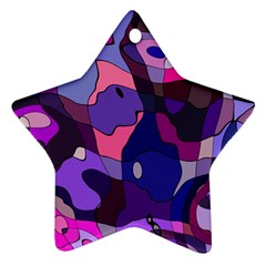 Blue Purple Chaos Star Ornament (two Sides) by LalyLauraFLM