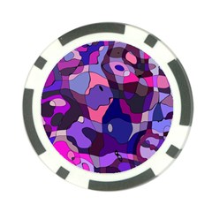 Blue Purple Chaos Poker Chip Card Guard by LalyLauraFLM