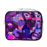 Blue purple chaos Mini Toiletries Bag (One Side) Front