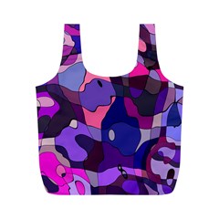 Blue Purple Chaos Full Print Recycle Bag (m) by LalyLauraFLM