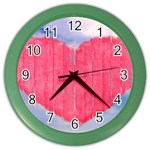 Pop Art Style Love Concept Wall Clock (Color) Front