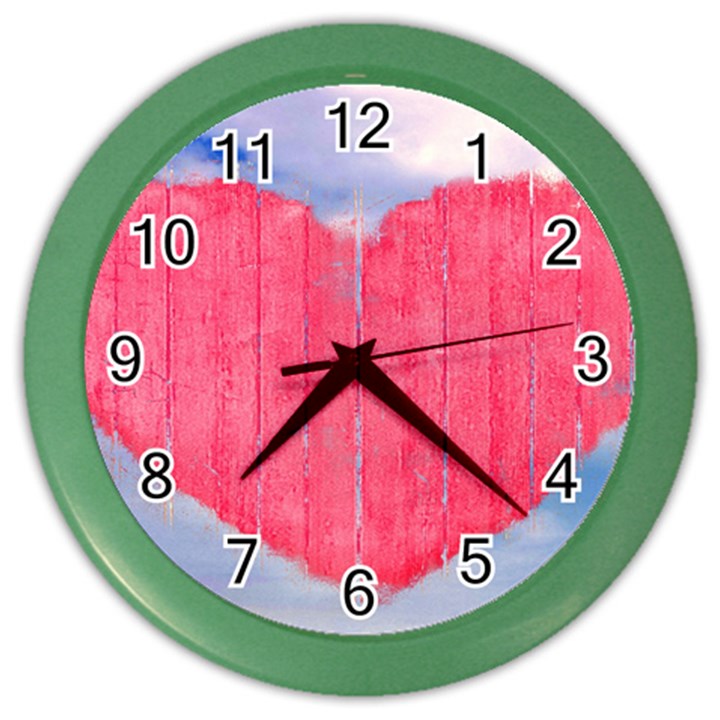 Pop Art Style Love Concept Wall Clock (Color)