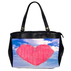 Pop Art Style Love Concept Oversize Office Handbag (two Sides) by dflcprints