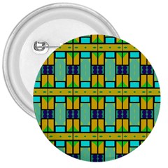 Different Shapes Pattern 3  Button by LalyLauraFLM