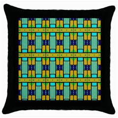 Different Shapes Pattern Throw Pillow Case (black)