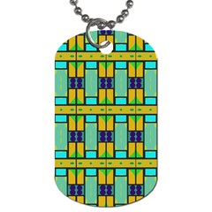 Different Shapes Pattern Dog Tag (one Side) by LalyLauraFLM