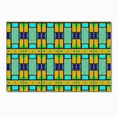 Different Shapes Pattern Postcard 4 x 6  (pkg Of 10)