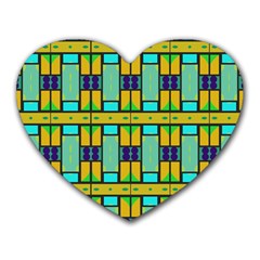 Different Shapes Pattern Heart Mousepad