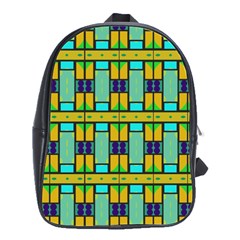 Different Shapes Pattern School Bag (large)