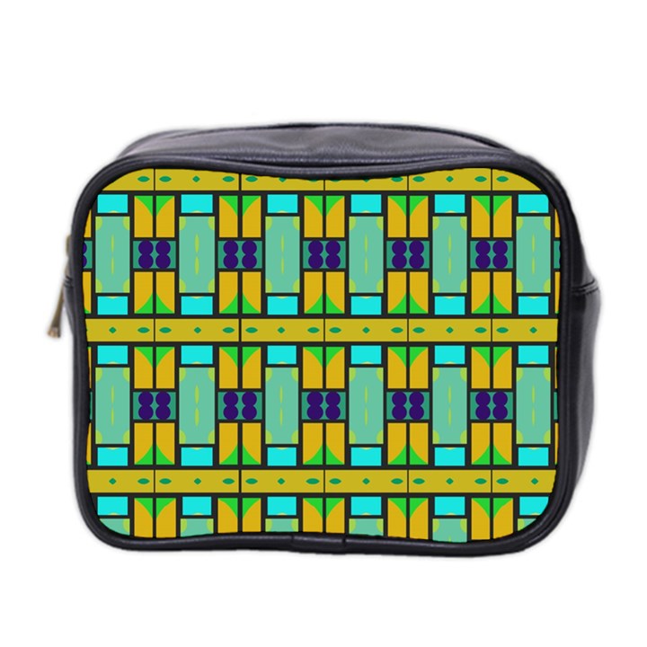 Different shapes pattern Mini Toiletries Bag (Two Sides)