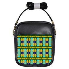 Different Shapes Pattern Girls Sling Bag