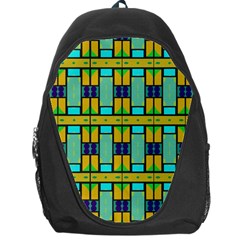 Different Shapes Pattern Backpack Bag by LalyLauraFLM