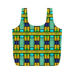 Different Shapes Pattern Full Print Recycle Bag (m) by LalyLauraFLM