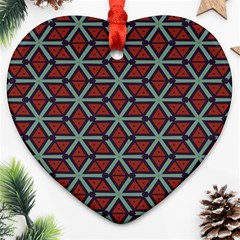 Cubes pattern abstract design Ornament (Heart)