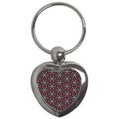 Cubes pattern abstract design Key Chain (Heart)