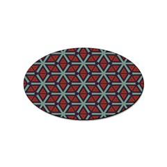 Cubes Pattern Abstract Design Sticker (oval) by LalyLauraFLM