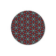 Cubes pattern abstract design Magnet 3  (Round)