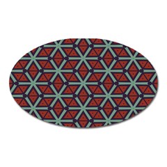 Cubes Pattern Abstract Design Magnet (oval) by LalyLauraFLM