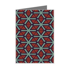 Cubes pattern abstract design Mini Greeting Card