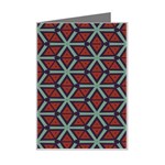 Cubes pattern abstract design Mini Greeting Card Left