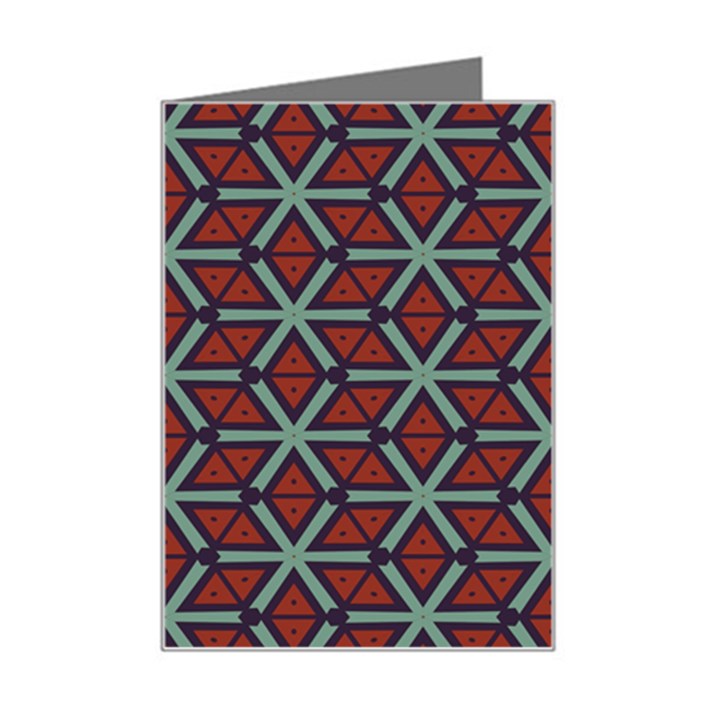 Cubes pattern abstract design Mini Greeting Card