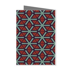 Cubes pattern abstract design Mini Greeting Cards (Pkg of 8)