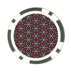 Cubes pattern abstract design Poker Chip Card Guard