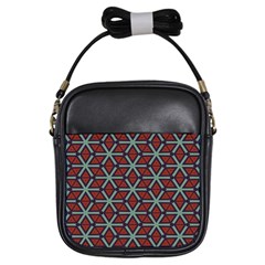 Cubes pattern abstract design Girls Sling Bag