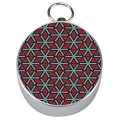 Cubes pattern abstract design Silver Compass