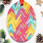 Paint strokes abstract design Ornament (Oval) Front