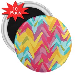 Paint Strokes Abstract Design 3  Magnet (10 Pack) by LalyLauraFLM