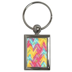 Paint Strokes Abstract Design Key Chain (rectangle)